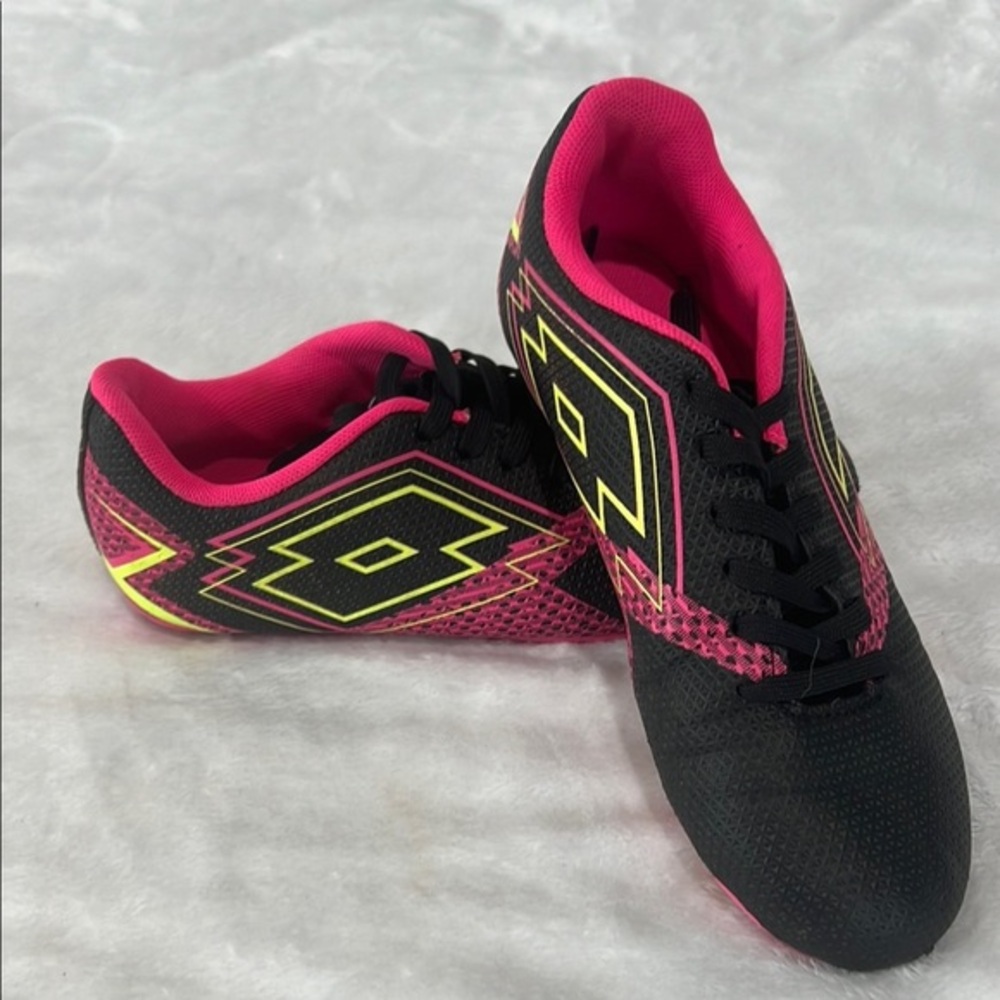 OTTO Forza Elite3 Jr Cleats Black and Pink Sz 4 Kids